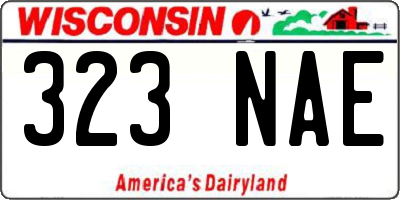 WI license plate 323NAE