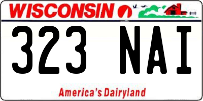 WI license plate 323NAI