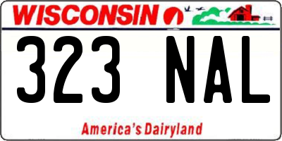 WI license plate 323NAL