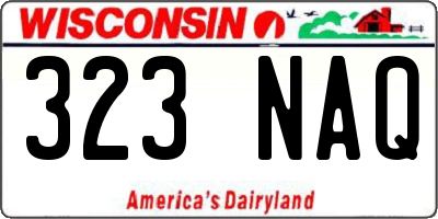 WI license plate 323NAQ