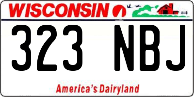 WI license plate 323NBJ