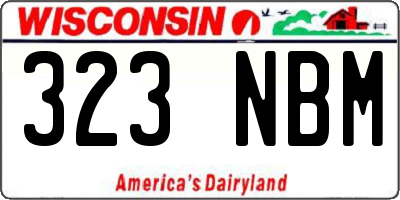 WI license plate 323NBM