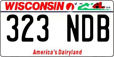 WI license plate 323NDB
