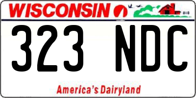 WI license plate 323NDC