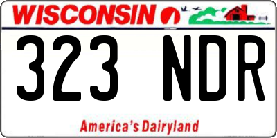 WI license plate 323NDR