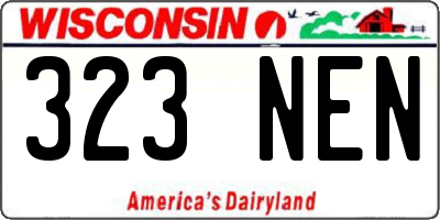 WI license plate 323NEN