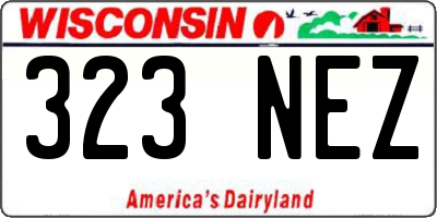 WI license plate 323NEZ