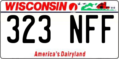 WI license plate 323NFF