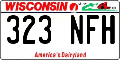 WI license plate 323NFH