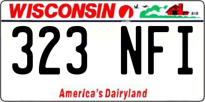 WI license plate 323NFI