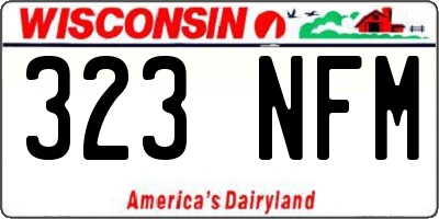 WI license plate 323NFM