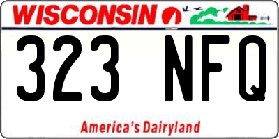 WI license plate 323NFQ