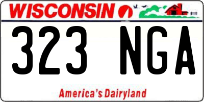 WI license plate 323NGA