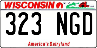 WI license plate 323NGD