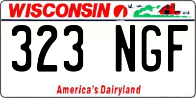 WI license plate 323NGF