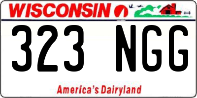 WI license plate 323NGG