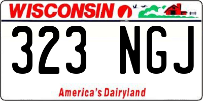 WI license plate 323NGJ