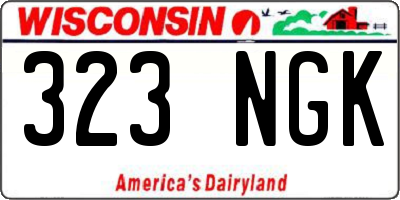 WI license plate 323NGK