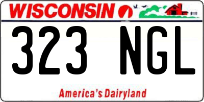 WI license plate 323NGL