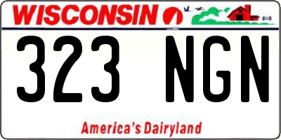 WI license plate 323NGN