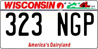 WI license plate 323NGP