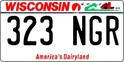 WI license plate 323NGR
