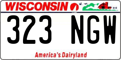 WI license plate 323NGW