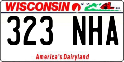 WI license plate 323NHA