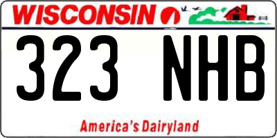 WI license plate 323NHB