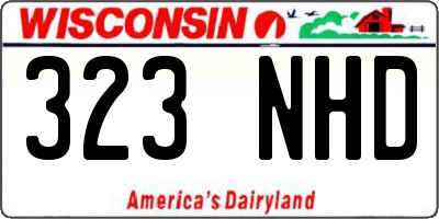 WI license plate 323NHD