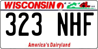 WI license plate 323NHF