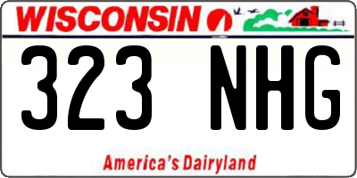 WI license plate 323NHG