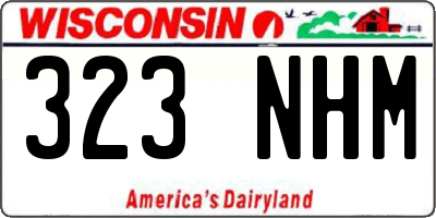 WI license plate 323NHM