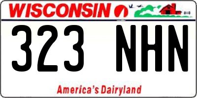 WI license plate 323NHN