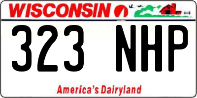 WI license plate 323NHP