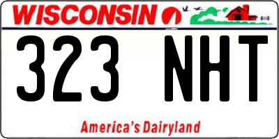 WI license plate 323NHT