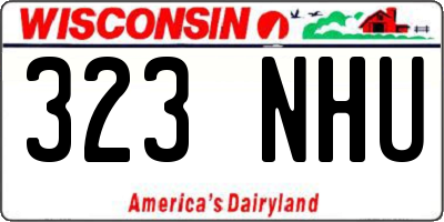 WI license plate 323NHU
