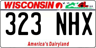 WI license plate 323NHX