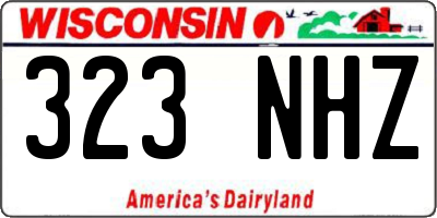 WI license plate 323NHZ