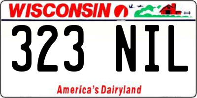 WI license plate 323NIL