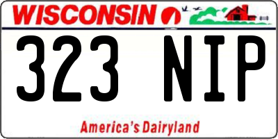 WI license plate 323NIP