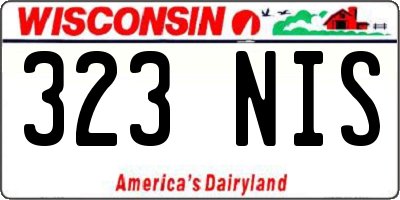 WI license plate 323NIS
