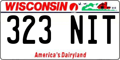 WI license plate 323NIT