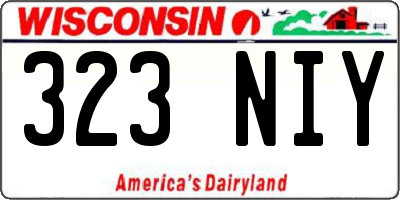 WI license plate 323NIY