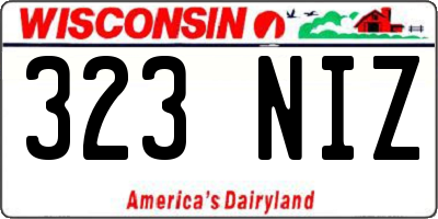 WI license plate 323NIZ