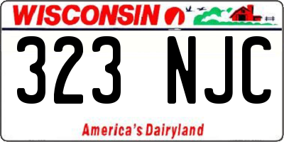 WI license plate 323NJC