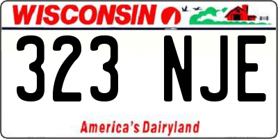 WI license plate 323NJE