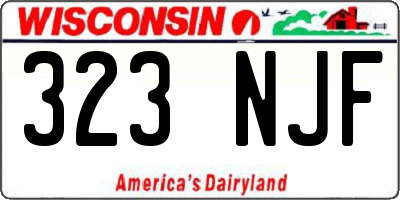 WI license plate 323NJF