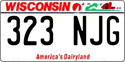 WI license plate 323NJG