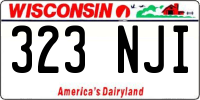 WI license plate 323NJI